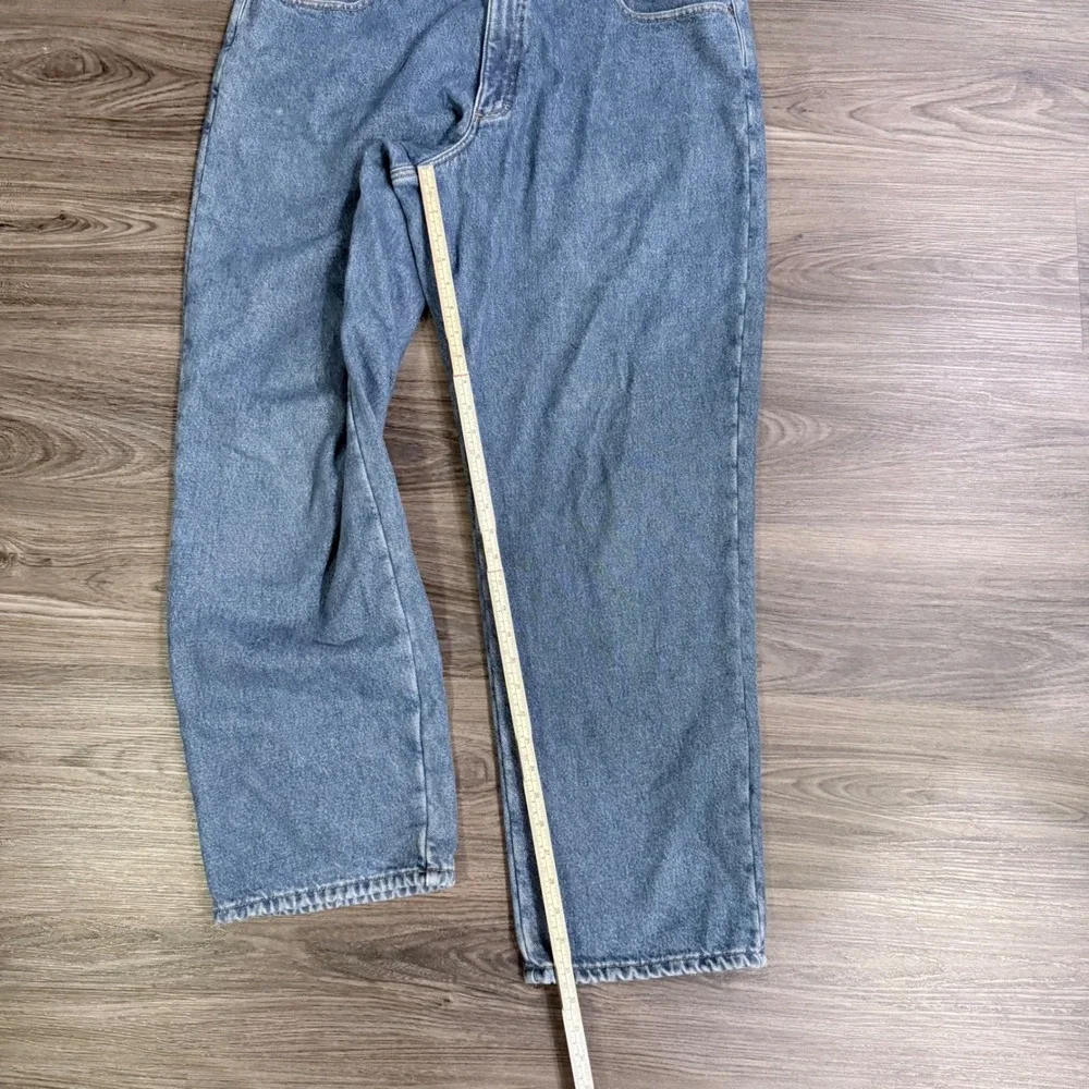 LL Bean Relaxed Fit Fleece/Blanket Lined Jeans 40x31(tag32)Blue Cotton Blend